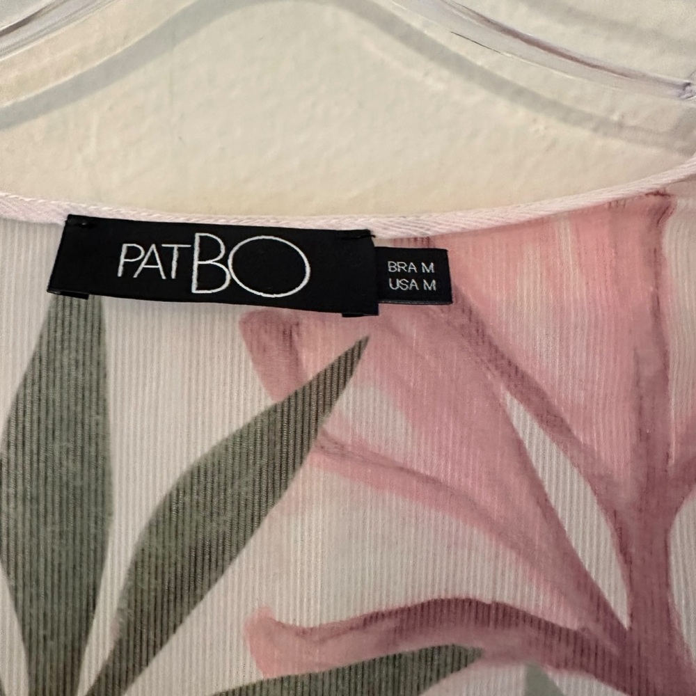 PatBO Women's Jasmin Short Robe Printed Swim Cover Mini Dress - M - Picture 3 of 10